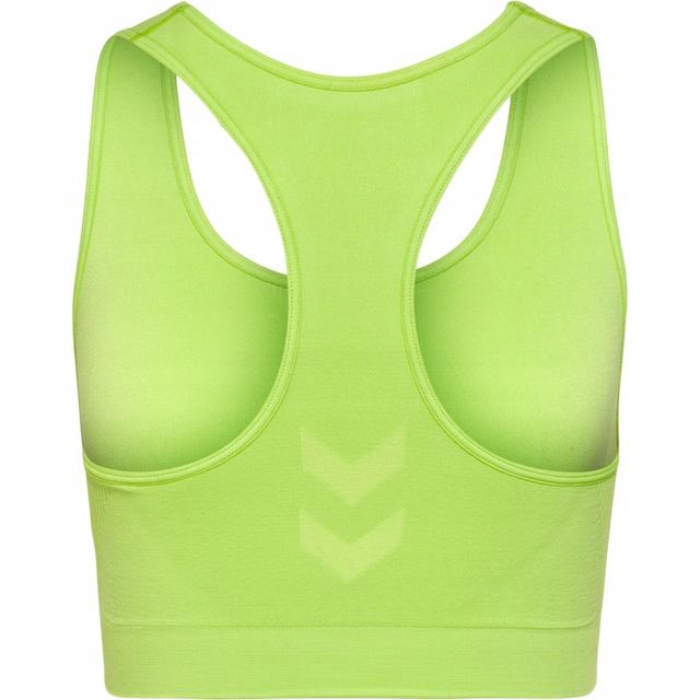 HUMMEL ZIELONY BEZSZWOWY CROP TOP NEON LOGO FXJ HMR__XS Kolor dominujący odcienie zieleni