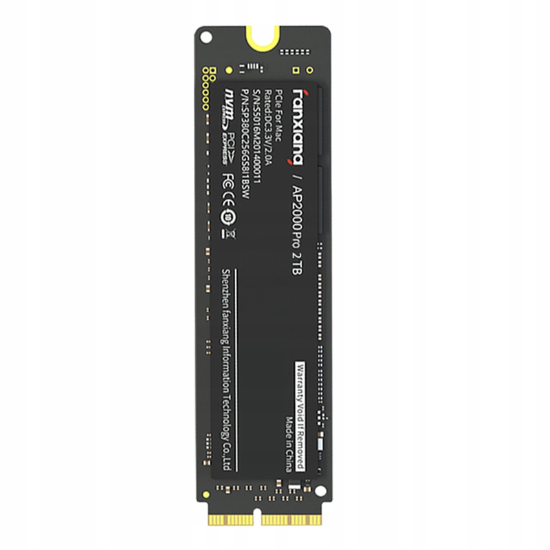 Dysk SSD Macbook Pro Air Fanxiang AP2000PRO 2TB M.2 PCIe 2012-2018 Apple Interfejs dysku M.2 PCIe