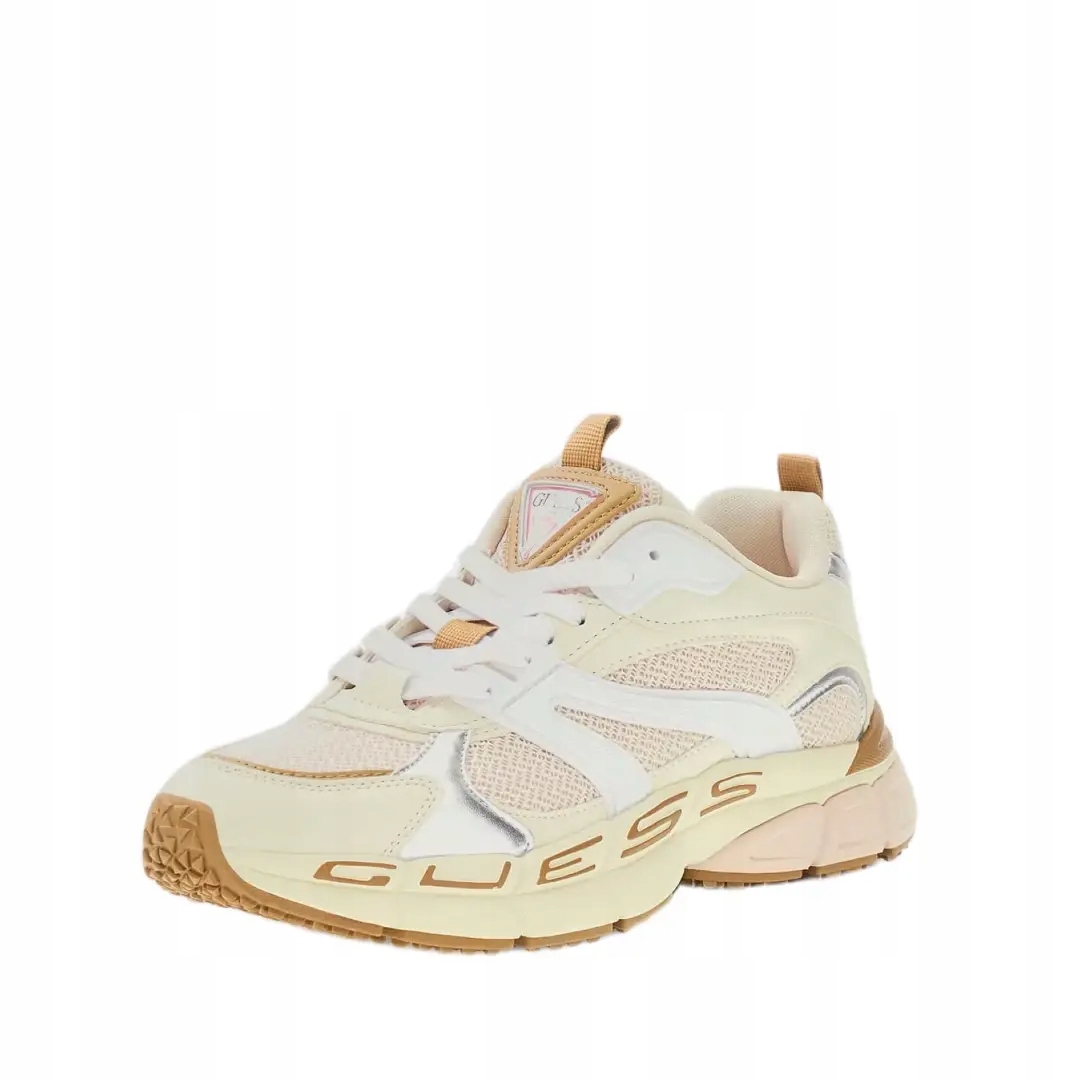 Dámské tenisky Guess Flfbvl ELE12 ivor 36, krémová barva
