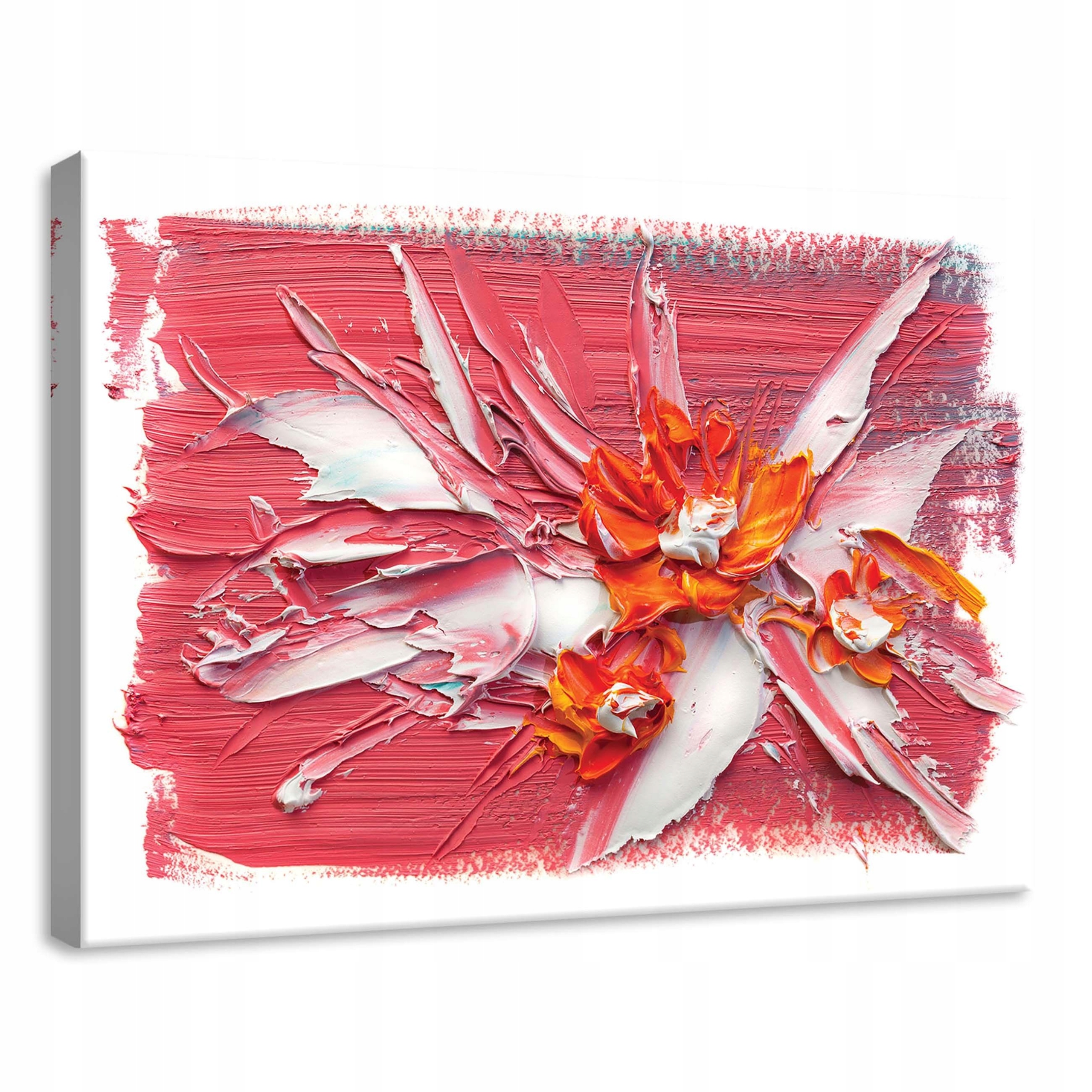 Obraz 70x50 Květiny malířství impasto textura živé barvy abstrakce umění