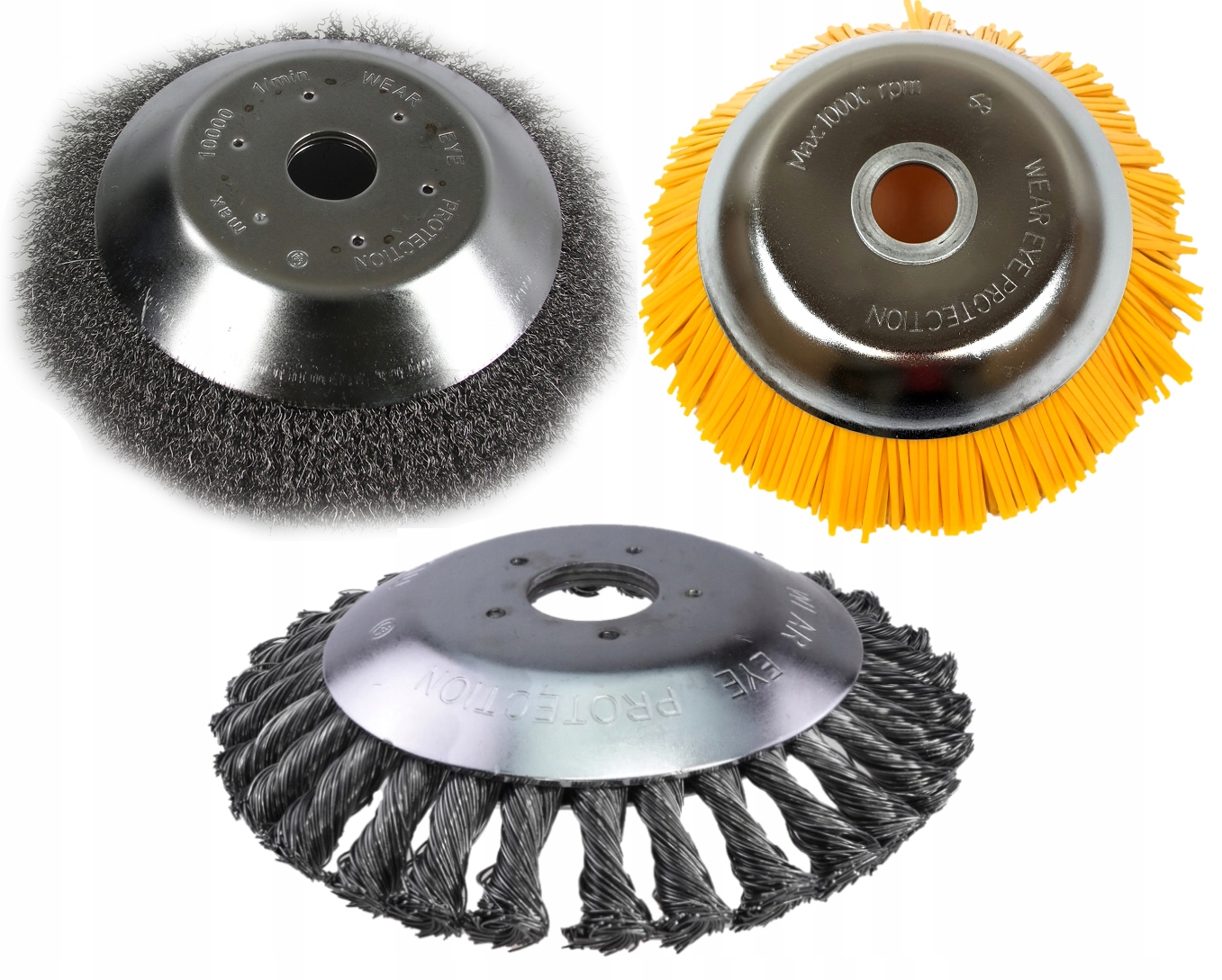 ZESTAW SZCZOTEK DO KOSY NYLONOWA DRUCIANA CHWASTY