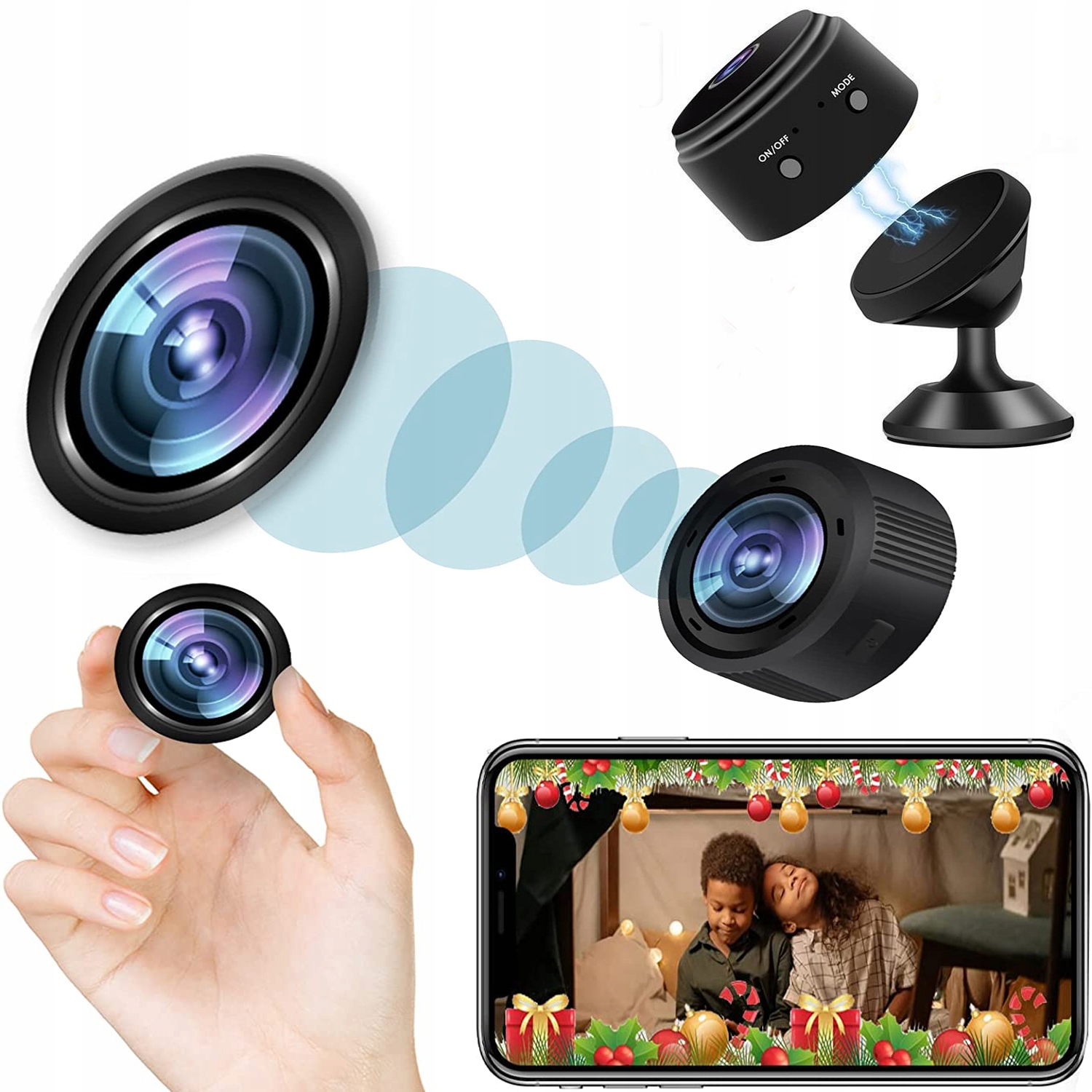 Mini Kamera Szpiegowska FullHD Wifi ukryta 91 Kamera Dla Dzieci Niania