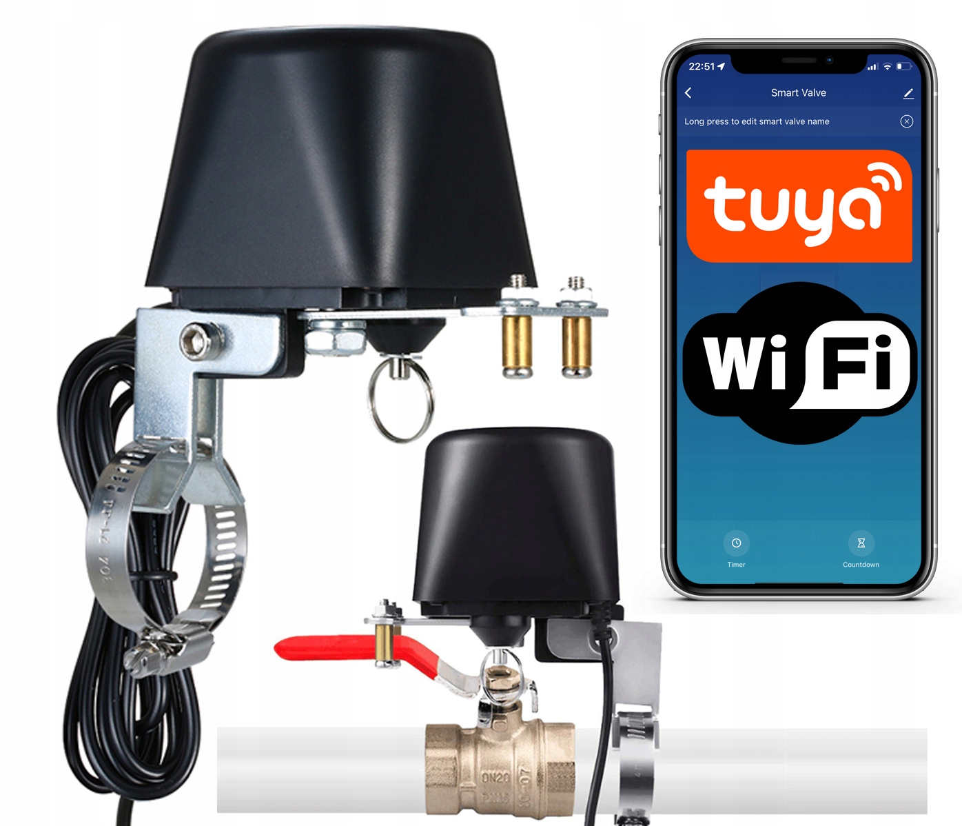 

Sterownik siłownik zawór wody gazu Tuya Wifi Smart