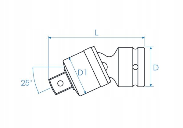 KING TONY PRZEGUB KULISTY KULOWY UDAROWY 3/4'' Mocowanie 3/4