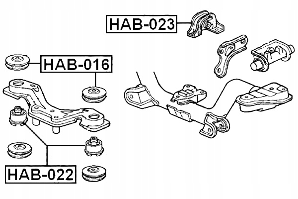 FEBEST PODUSZKA TYLNEGO MECHANIZMU RÓŻNICOWEGO HONDA CR-V RD1 Producent części Febest