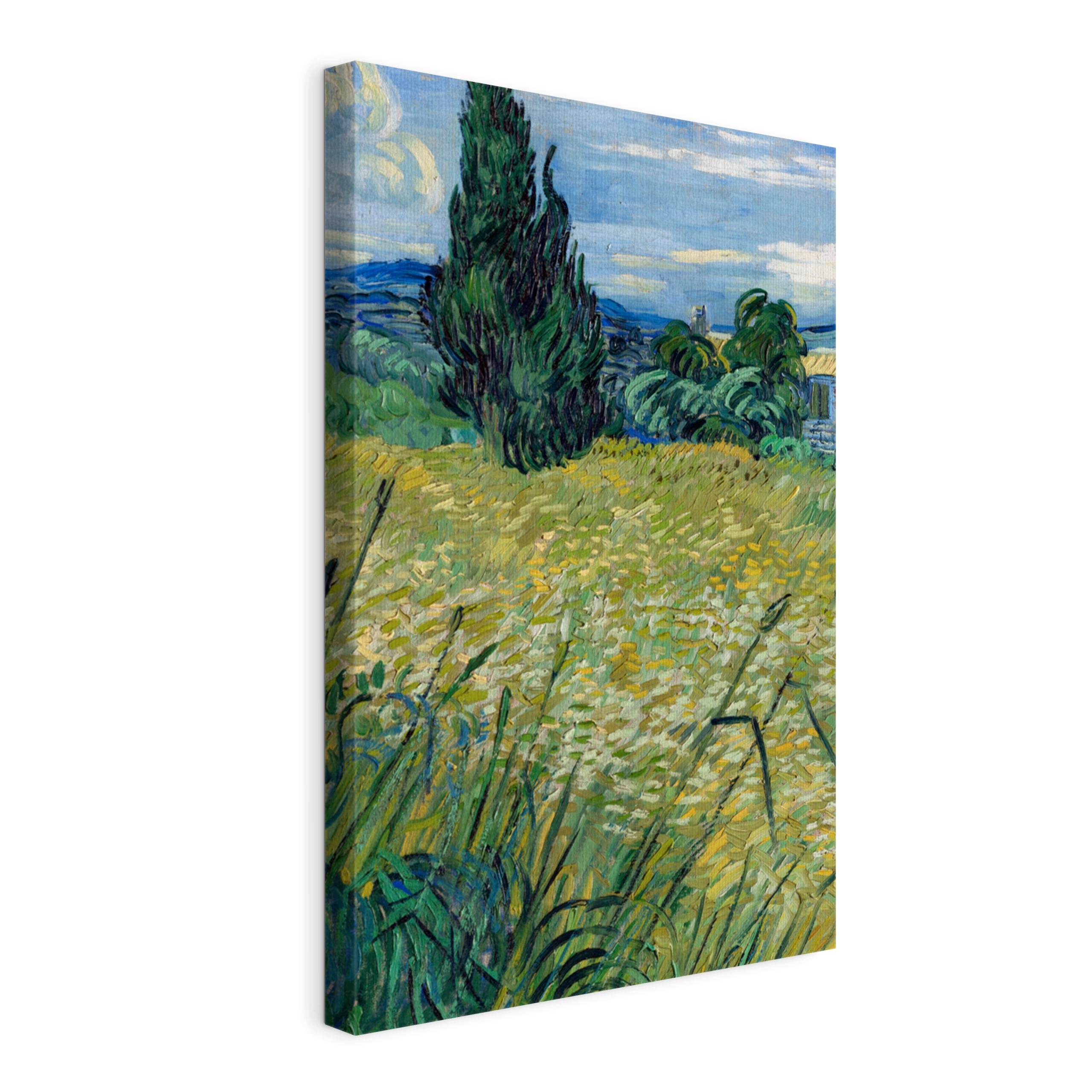 Obraz na plátně van Gogh Zelené pšeničné pole s cypřišem 40x60
