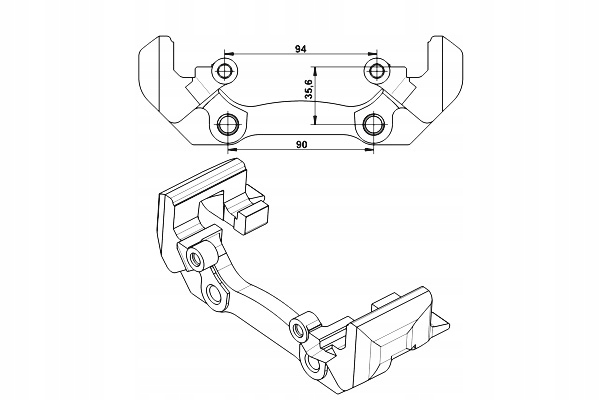 JARZMO ZACISKU HAMULCOWEGO TYŁ L/P MERCEDES SPRINTER 2-T B901 B902 Producent części ATE