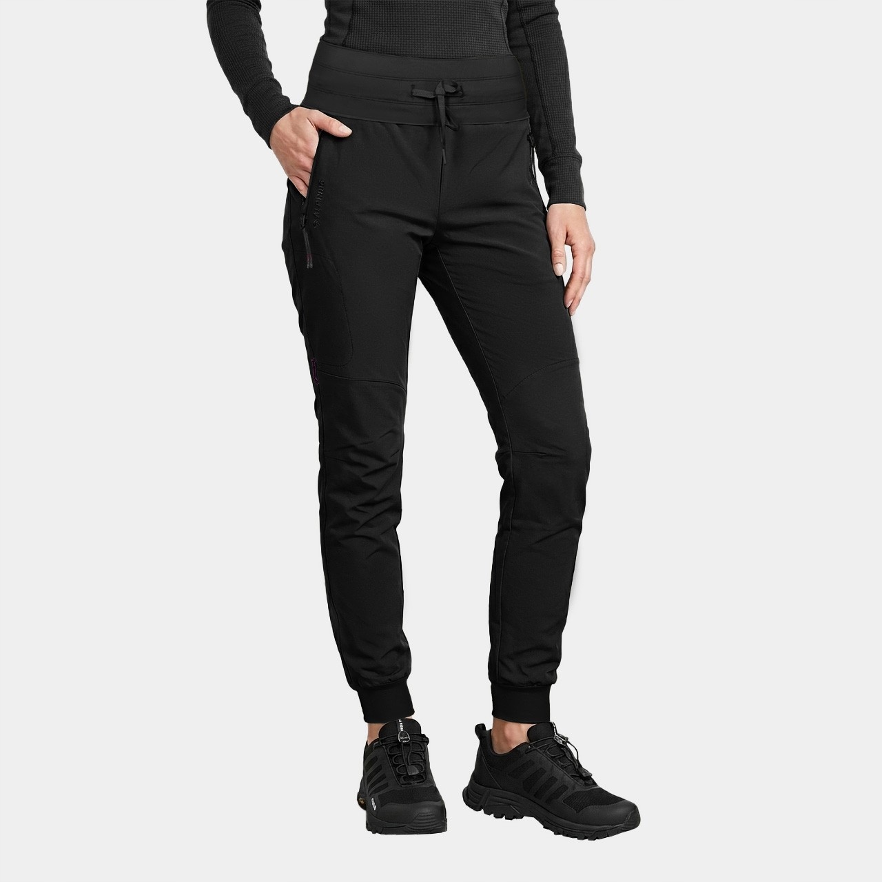 Spodnie joggery damskie Alpinus Tatlica czarne SU35415