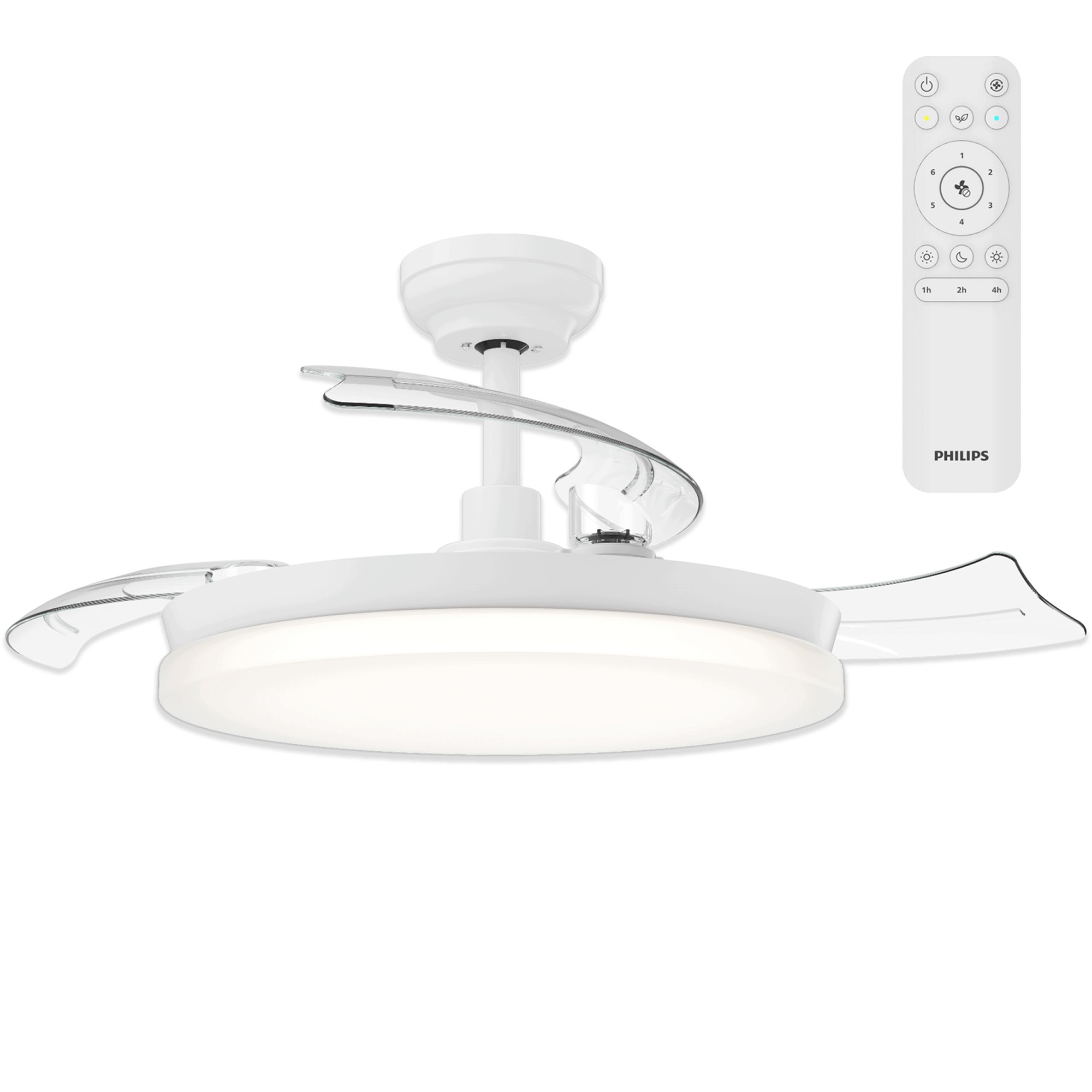 Led Stropná Lampa S Vetrákom Stropný Ventilátor 106 cm Solr Philips