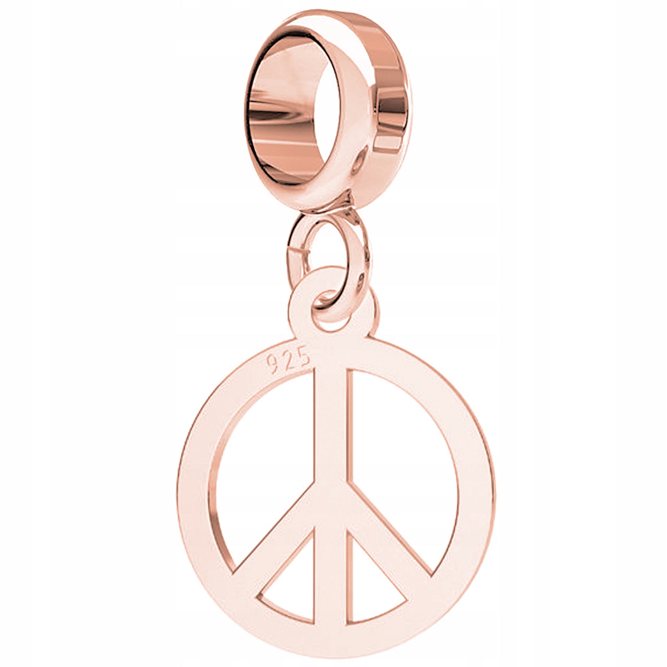 

Charms Pacyfka Peace różowe złoto S925
