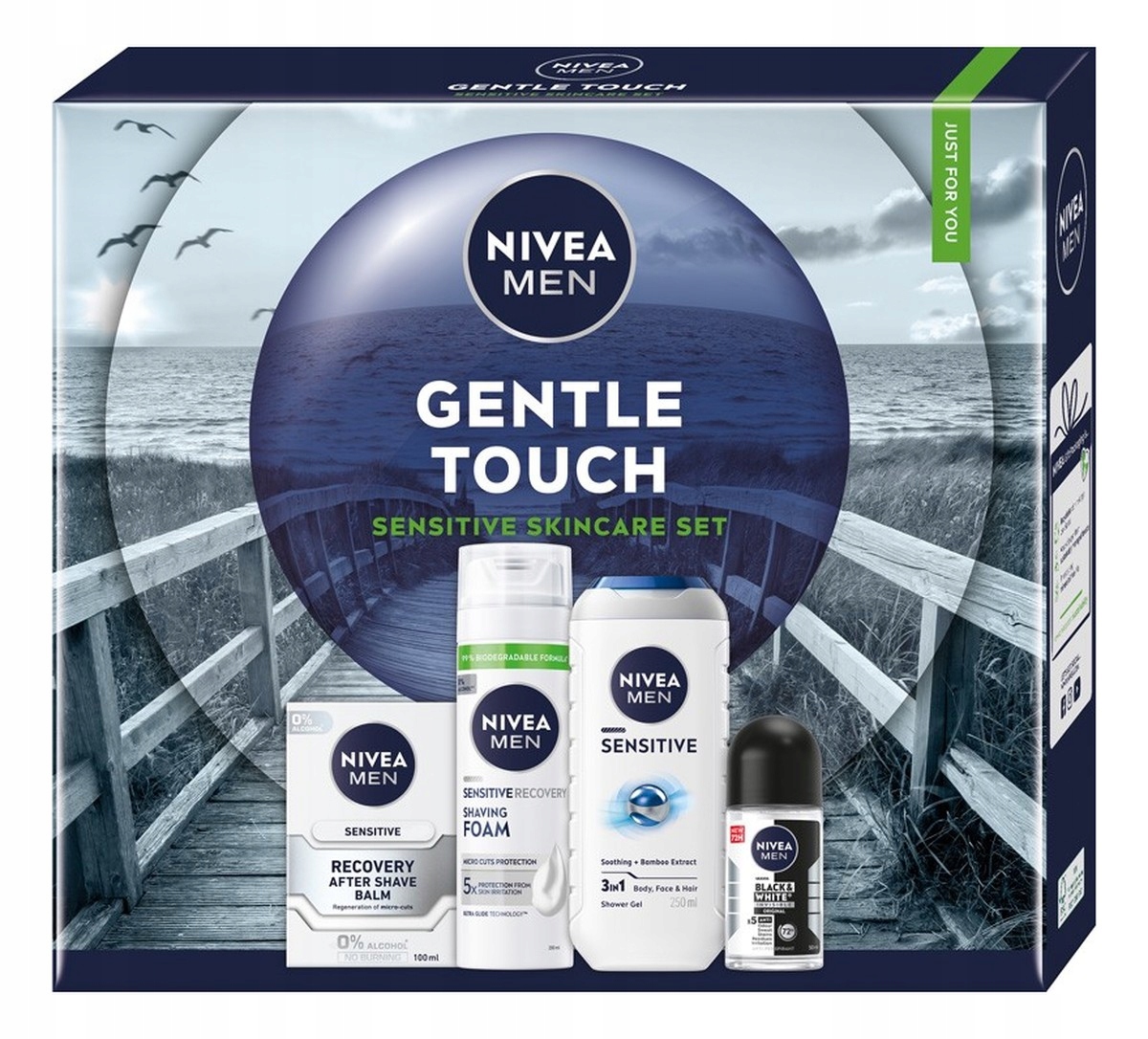 Nivea_set Pánský Jemný Dotek Pro Citlivou Pleť Sensitive Recovery pěna na holení
