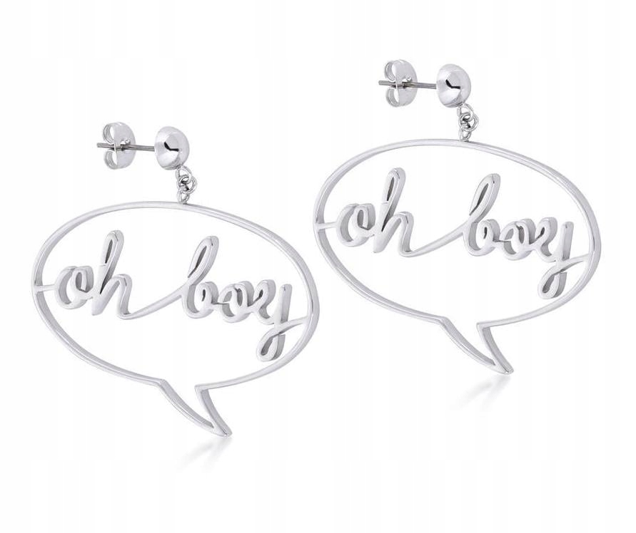 Disney Mickey Mouse Náušnice Oh Boy pozlacené bílým zlatem