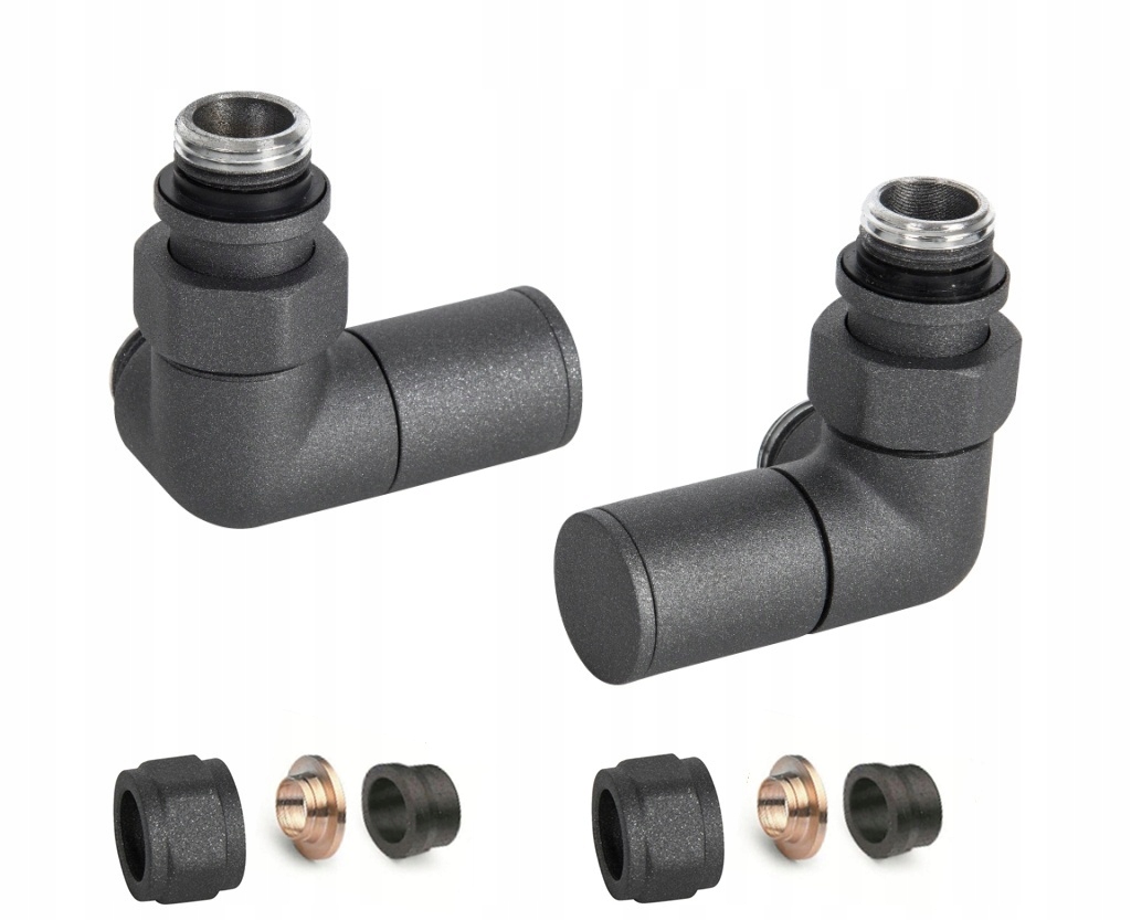 Radiátorové ventily Apm osiálne Grafitové zł. Meď