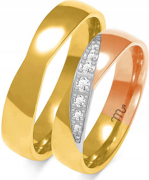 Zlatý snubní prsten svatba 14K 585 r 29 30 31, originální s gravírováním