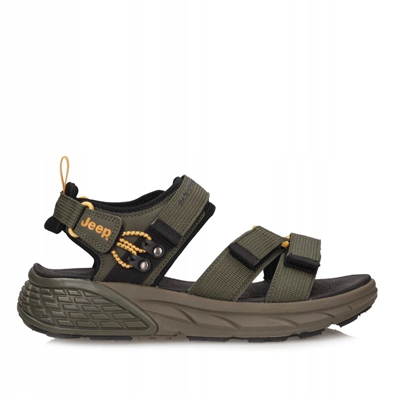 Pánské látkové sandály na suchý zip s Jeep JM51120A 020 Military