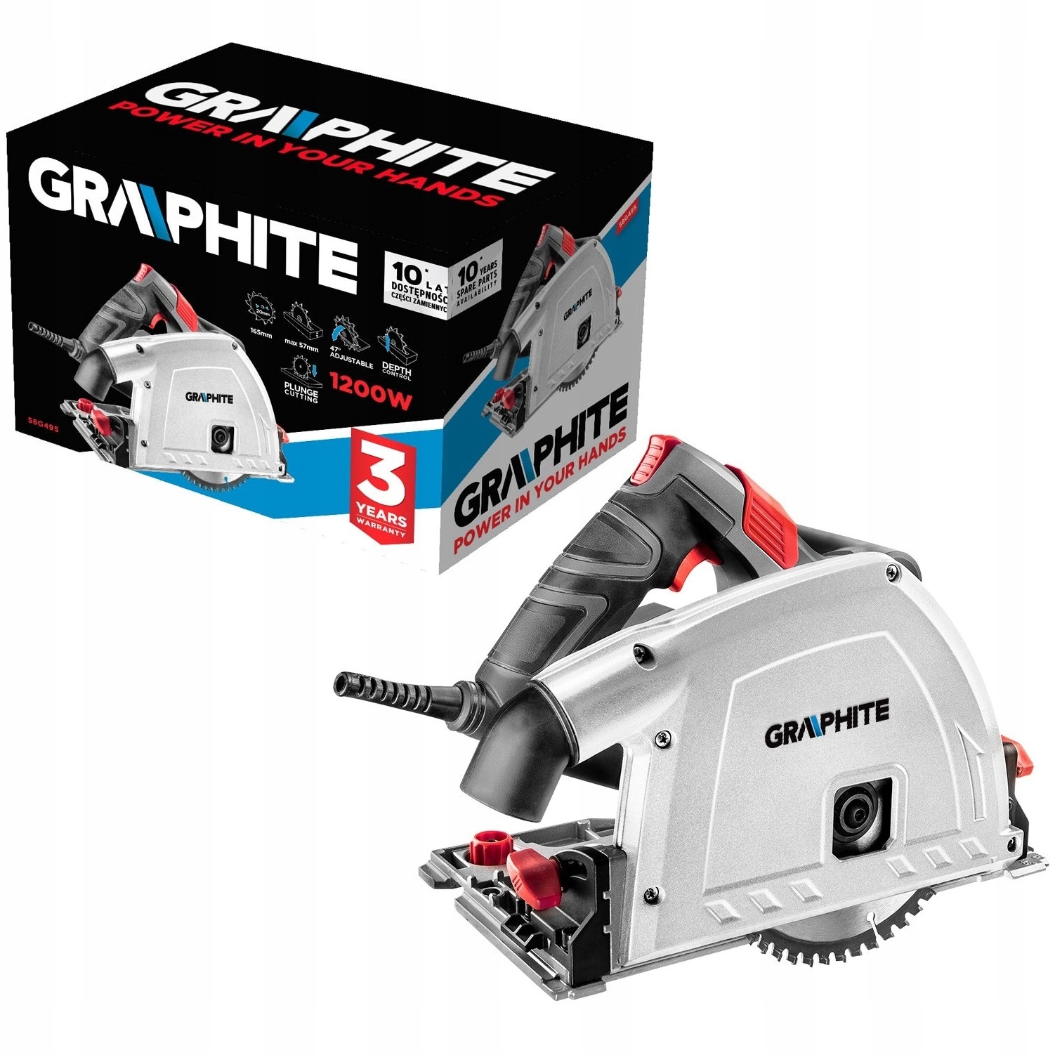 

Graphite Pilarka - zagłębiarka tarcza 165 mm 1200W