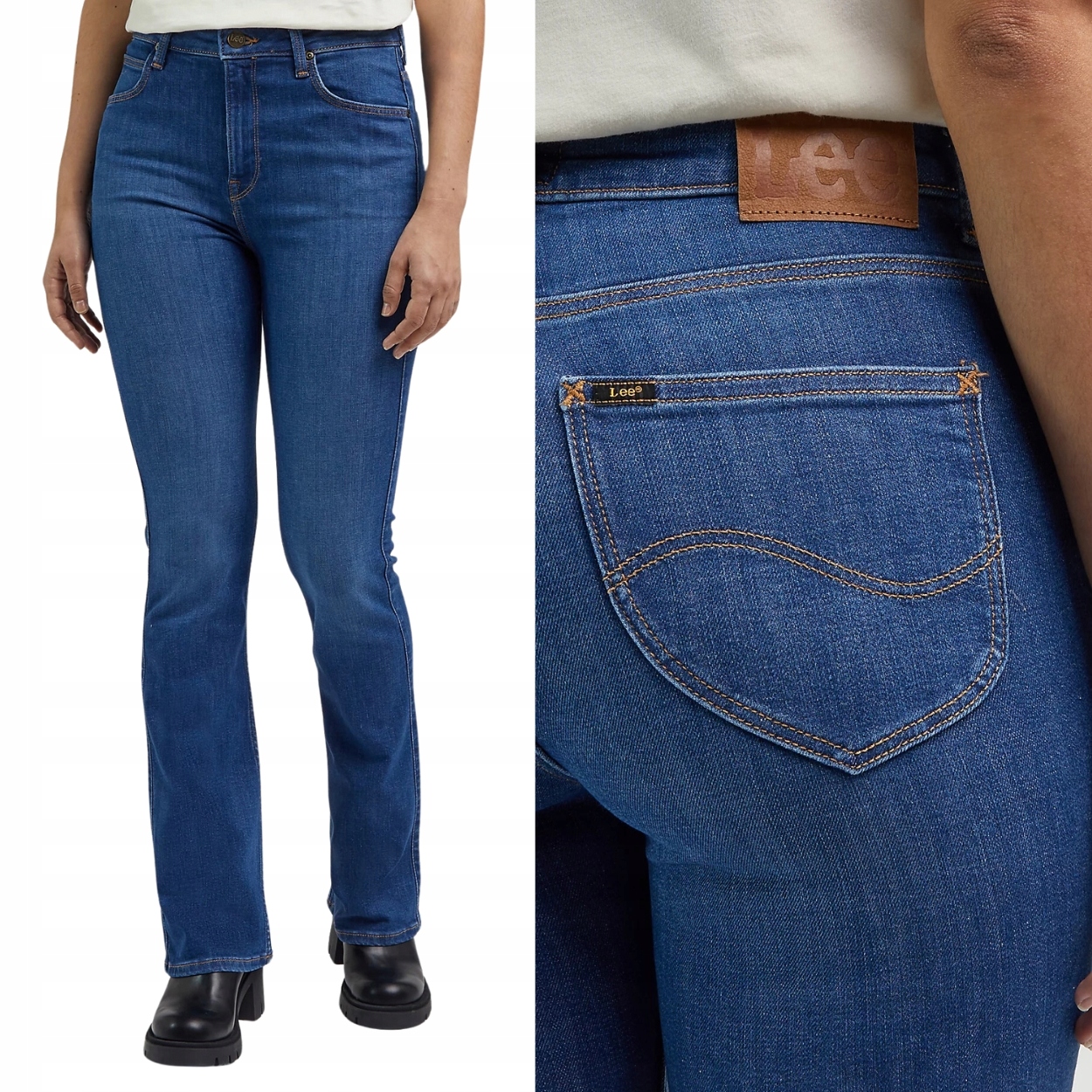 Lee Breese Boot bootcut Azure rozšiřitelné dámské džínové kalhoty W29 L33