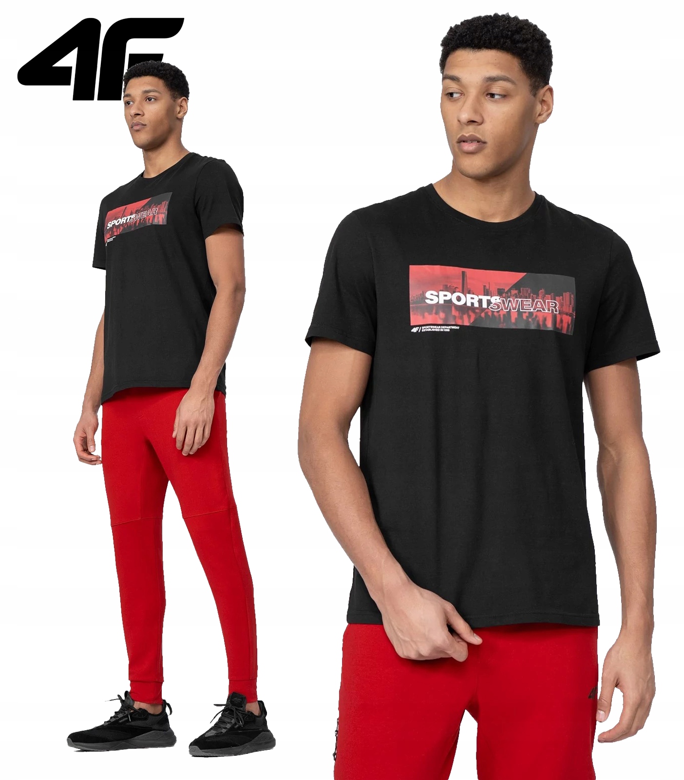 

4F T-shirt Męski Koszulka Bawełna L22 TSM019 - 3XL