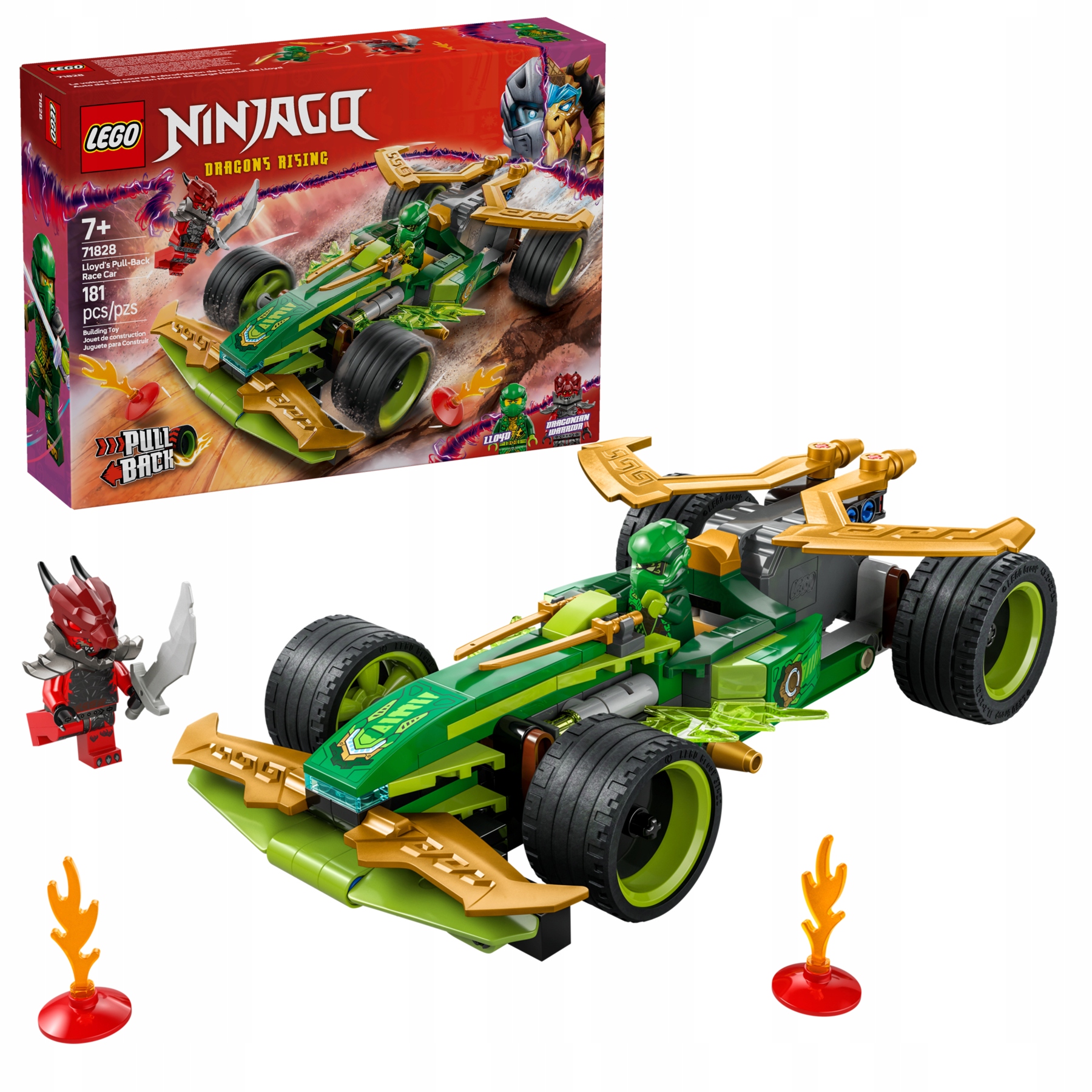 Lego Ninjago Závodní auto Lloyda s pohonem typu pull-back 71828