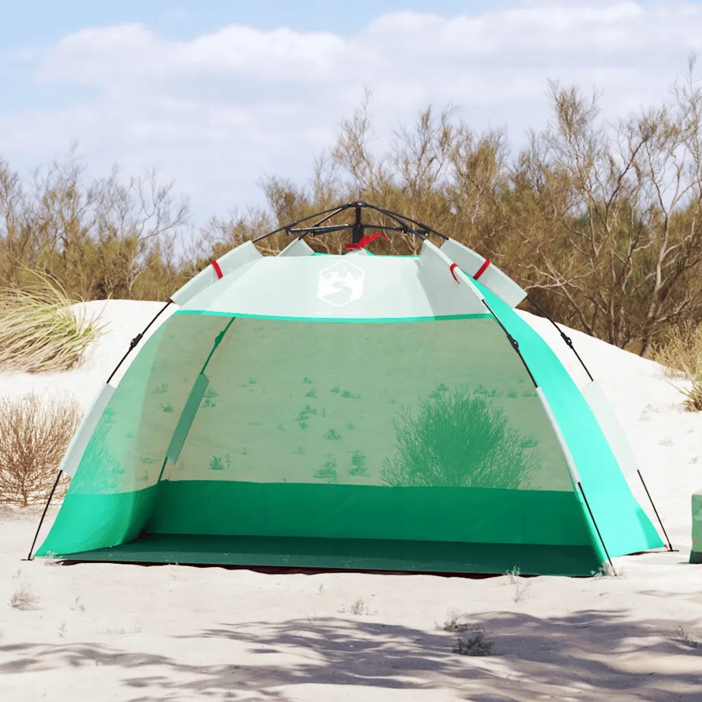vidaXL Plážový stan 2 osoby mořská zeleň rychloupínací nepromokavý
