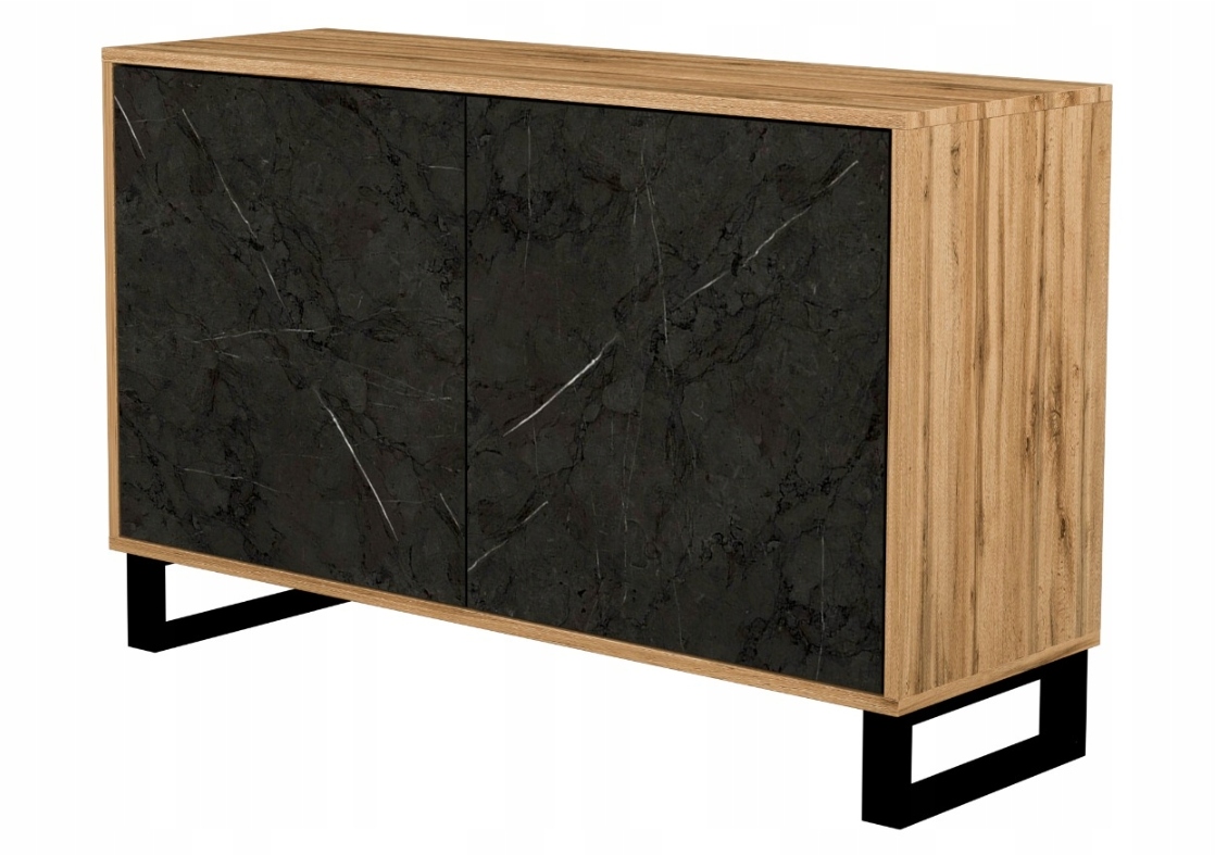 Komoda Woodstone 120 dub artisan čierny kameň