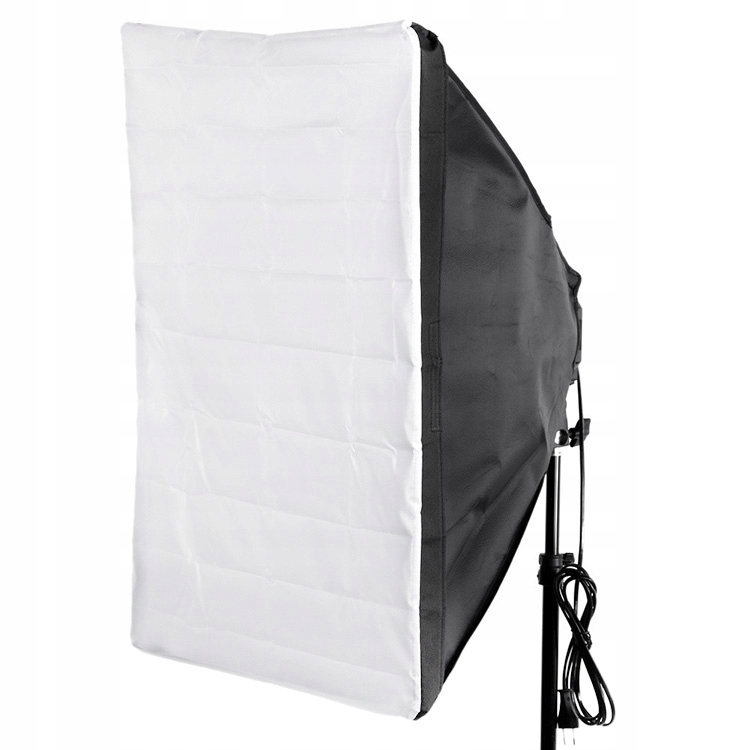 Oprawa Lampa Softbox Studyjny na 4 Lampy Żarówki E27 50x70cm 230V Dyfuzor