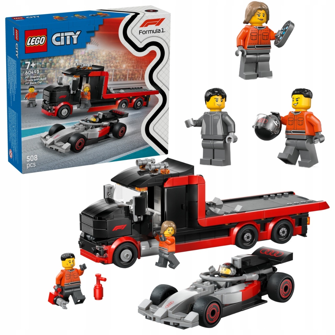 Lego City 60493 nákladní vůz F1 s vozem Audi F1