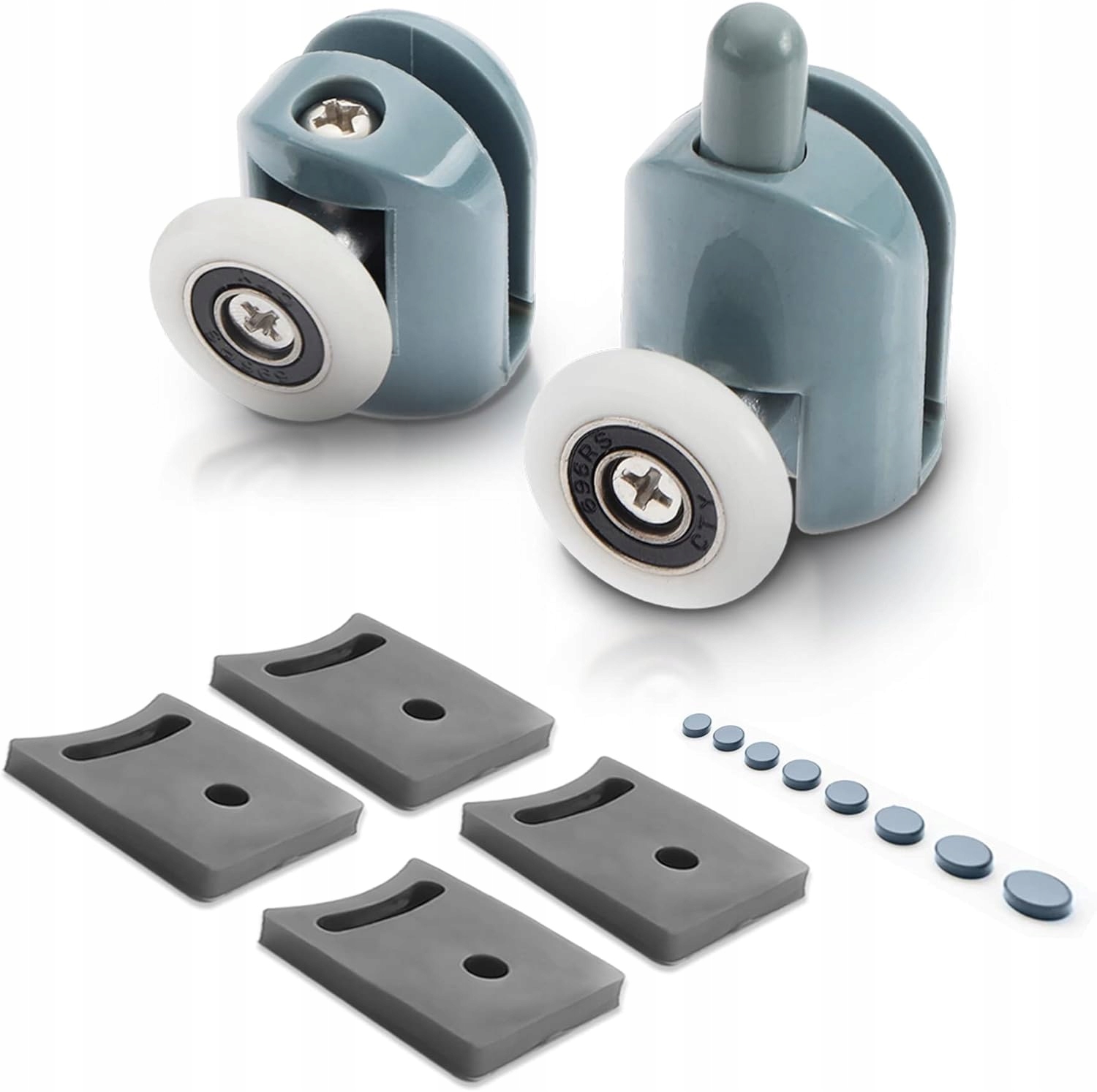 8x ROLKI DO DRZWI PRYSZNICOWYCH KÓŁKA KABINA PRZESUWNA ZESTAW ROLEK DRZWI EAN (GTIN) 5715492187348