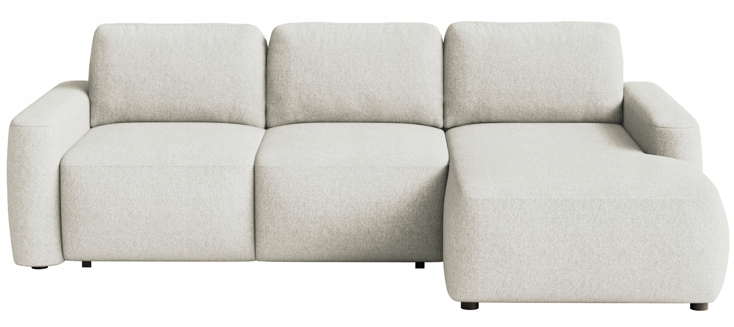 Rohová Sedací Souprava s funkcí spaní Carnos mini krémová žinylka Easy Clean pravá