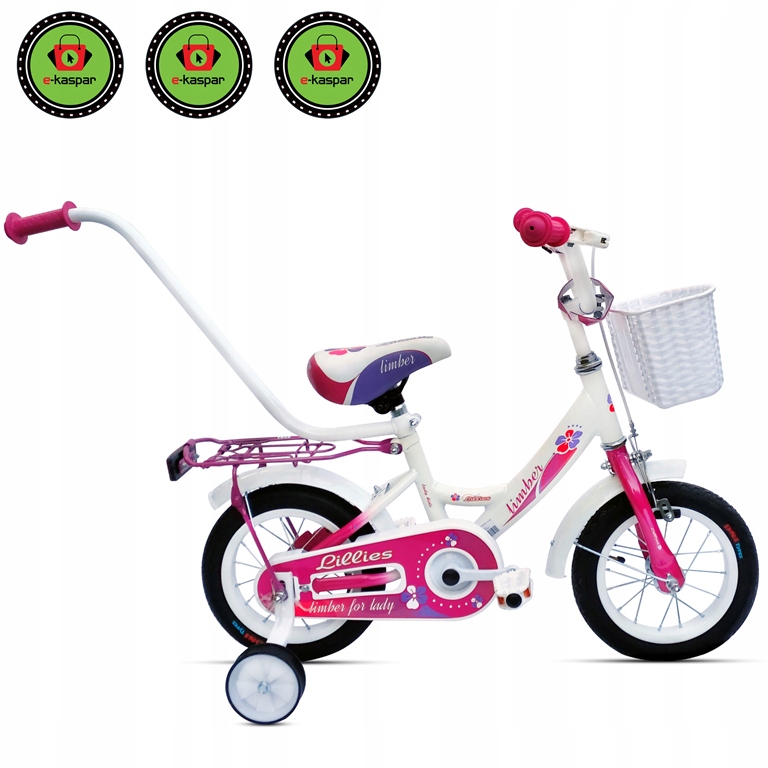 BMX Rower Dziecięcy Rowerek 12 cali + Prowadnik Wzrost 80-110 cm