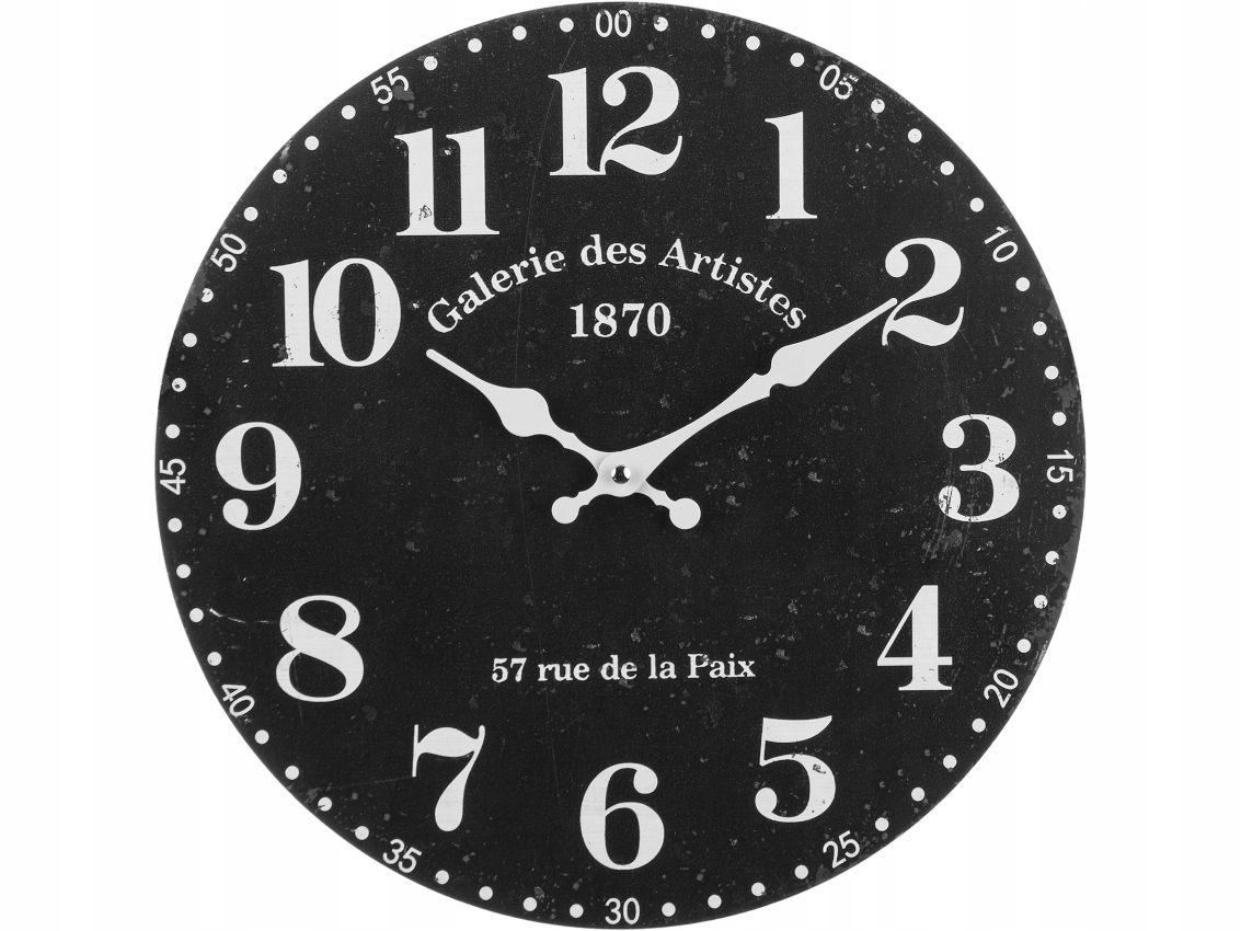 

Duży Zegar Retro ścienny wiszący okrągły 34 cm