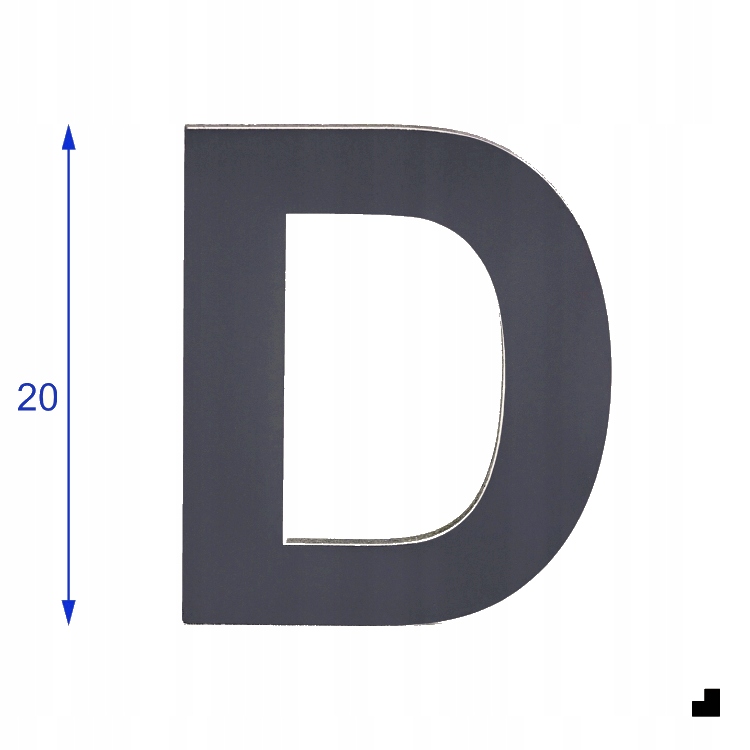 NUMER DOMU NUMER NA DOM lub DRZWI | CYFRY i LITERY | WYSOKOŚĆ 20cm ANTRACYT Marka Printima