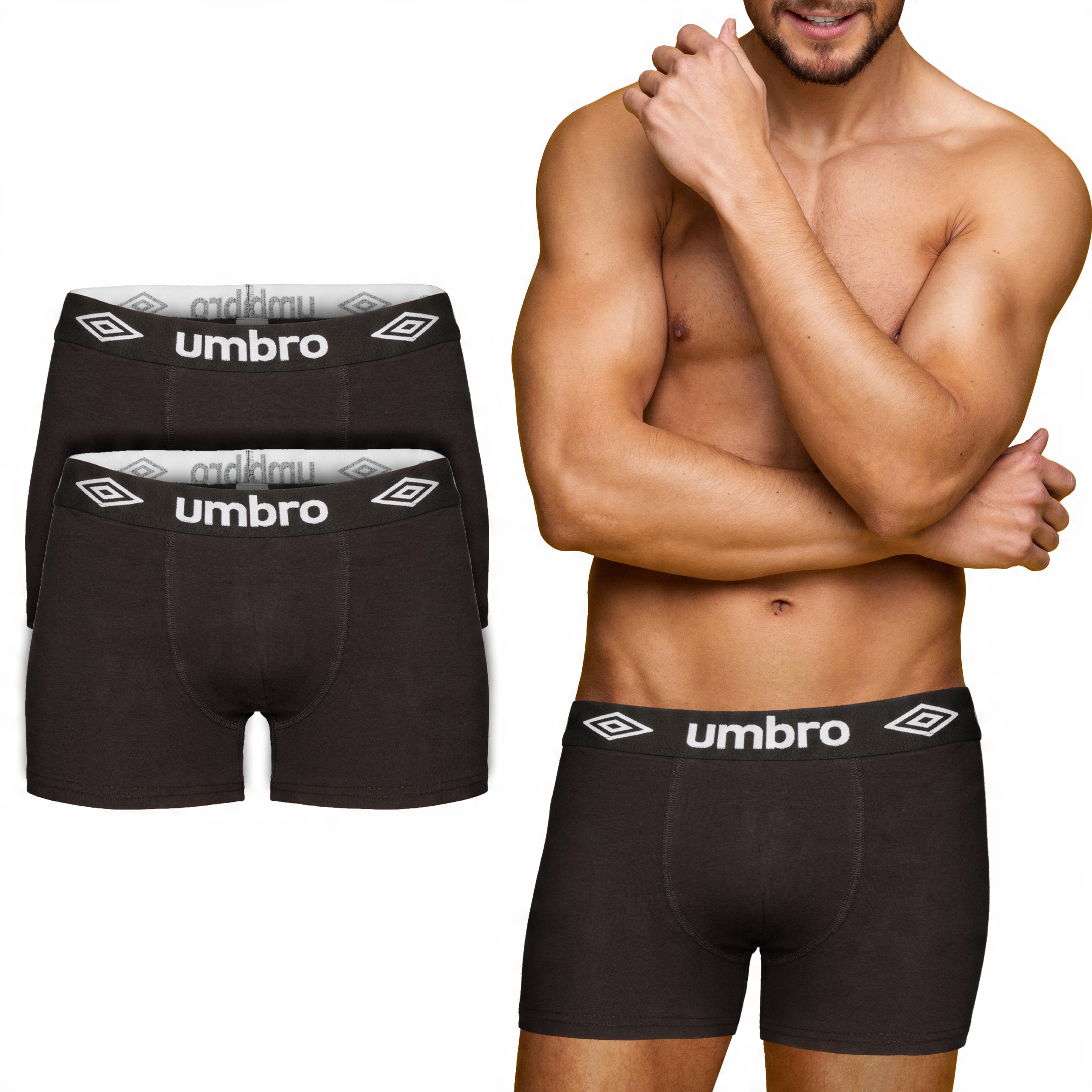 

Bokserki męskie Umbro bawełniane - 2-PAK - M