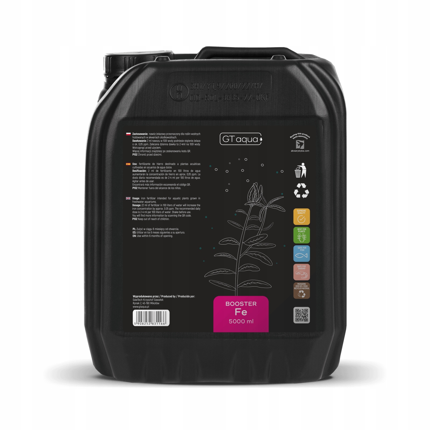 Levně Gt Aqua Booster Fe 5 L – železité hnojivo