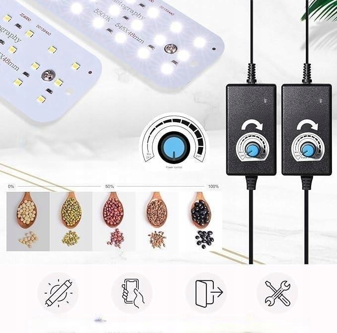 Namiot Bezcieniowy 60x60 LED CRI95+ Przenośne Studio Fotografii Produktowej Stan opakowania otwarte