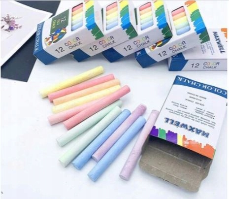 KREDA KOLOROWA TABLICOWA SZKOLNA BEZPYŁOWA 12SZT CHODNIKOWA DO TABLIC Rodzaj kreda tablicowa
