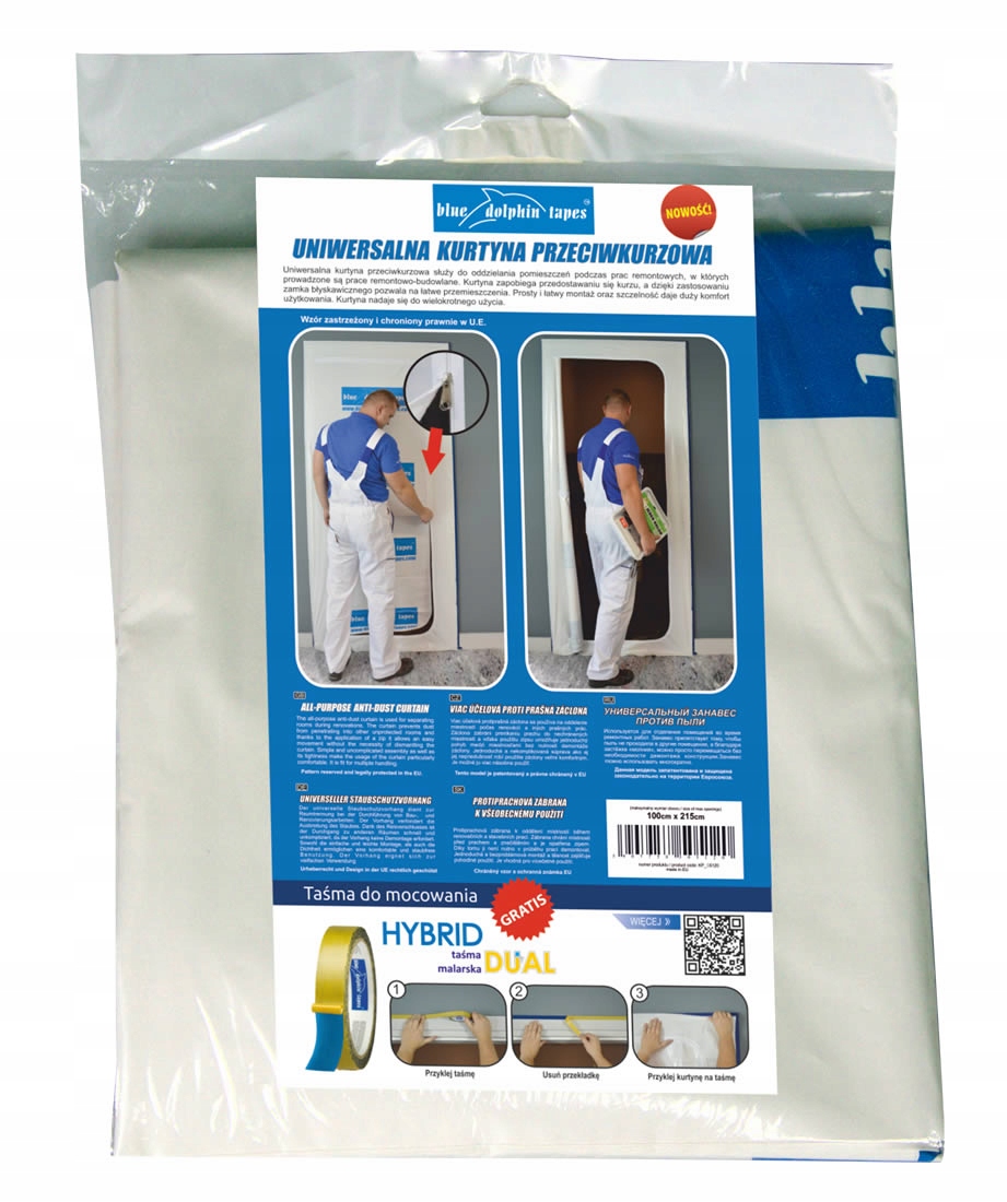 

Blue Dolphin Kurtyna Przeciwkurzowa 100 x 215 cm