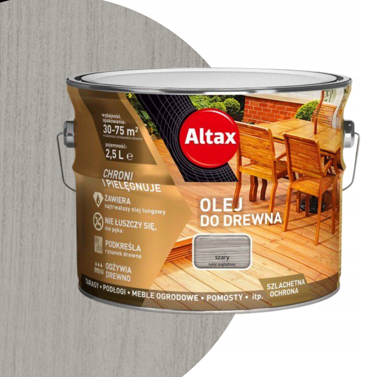 Altax Olej do drewna 2,5L Szary