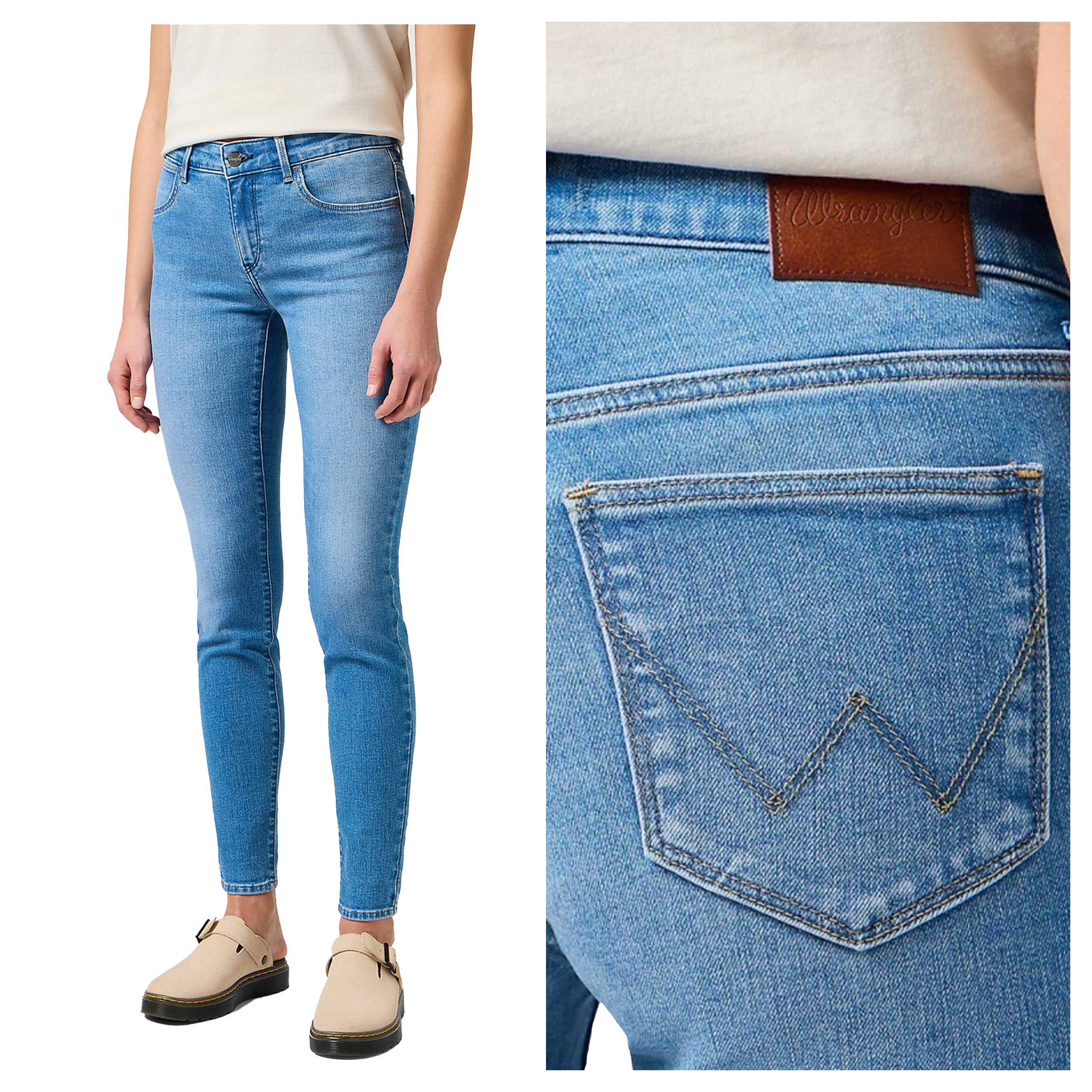 Wrangler Skinny W27 L30 Dámské džínové kalhoty džíny Úzké Nohavice