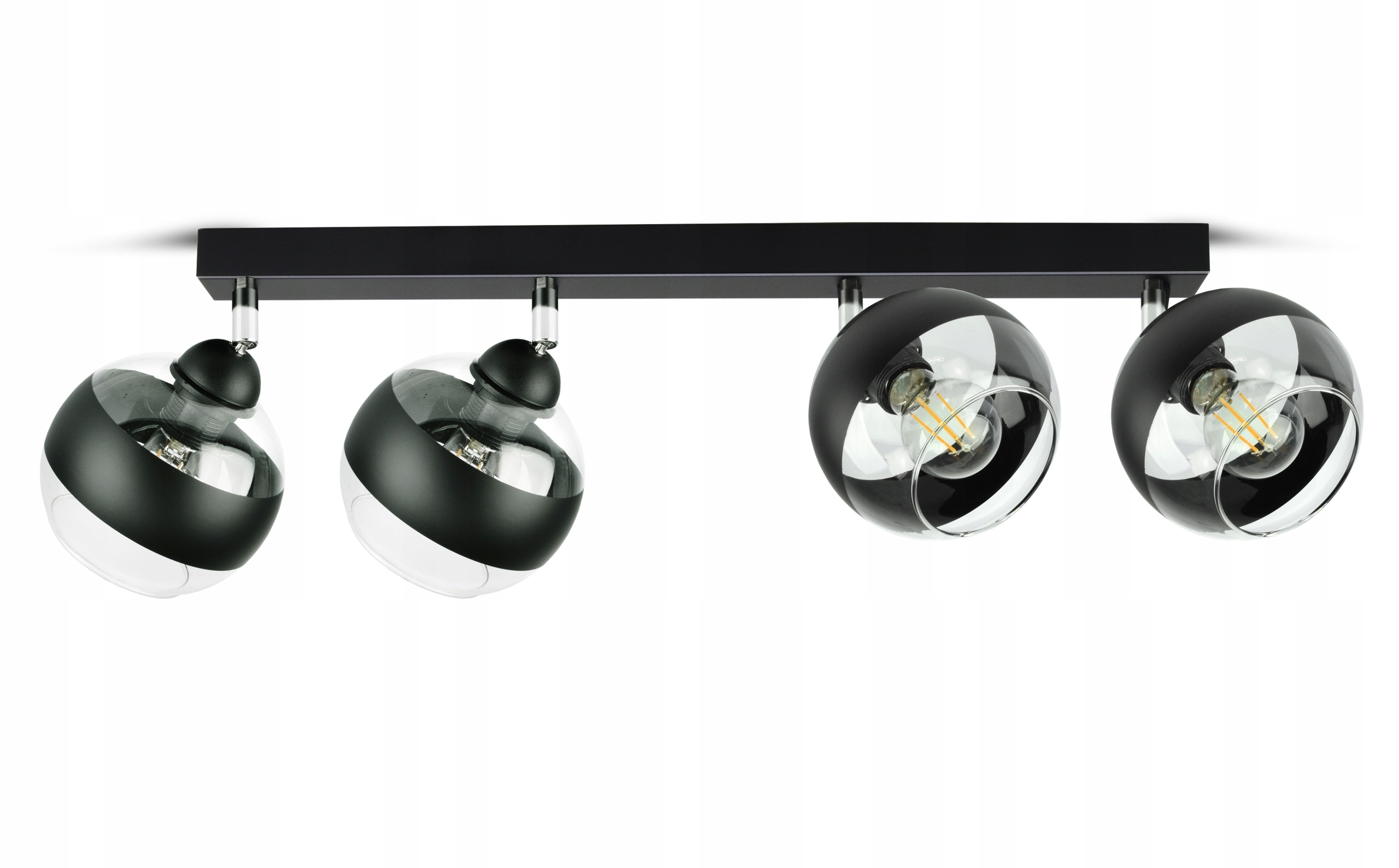 Lampa Wisząca Sufitowa Żyrandol Czarna Szklane Kule Black Belt BG4 LED E27 Marka Luxolar