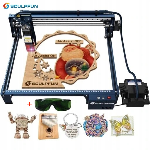 Laserové gravírování pomocí trysky +air pump Sculpfun S30 Pro