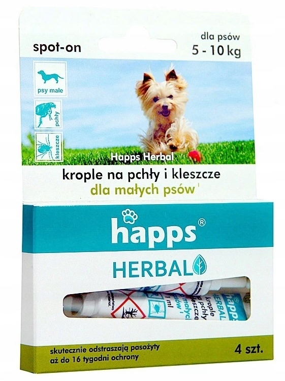 

Happs Krople Na Pchły Kleszcze Dla Małych Psów
