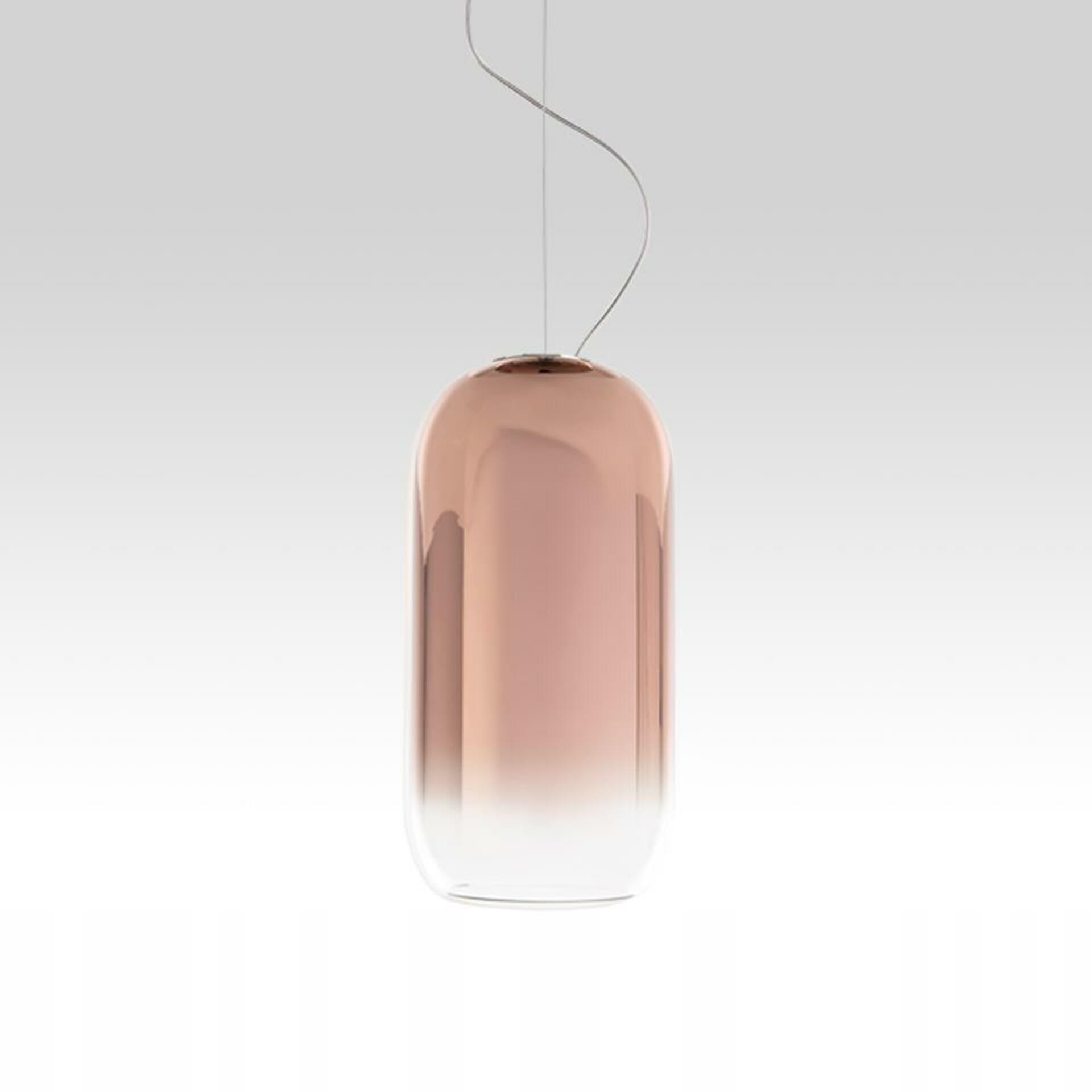 Artemide Gople závesné svietidlo čierna/meď 1405340A, fúkané sklo, E27