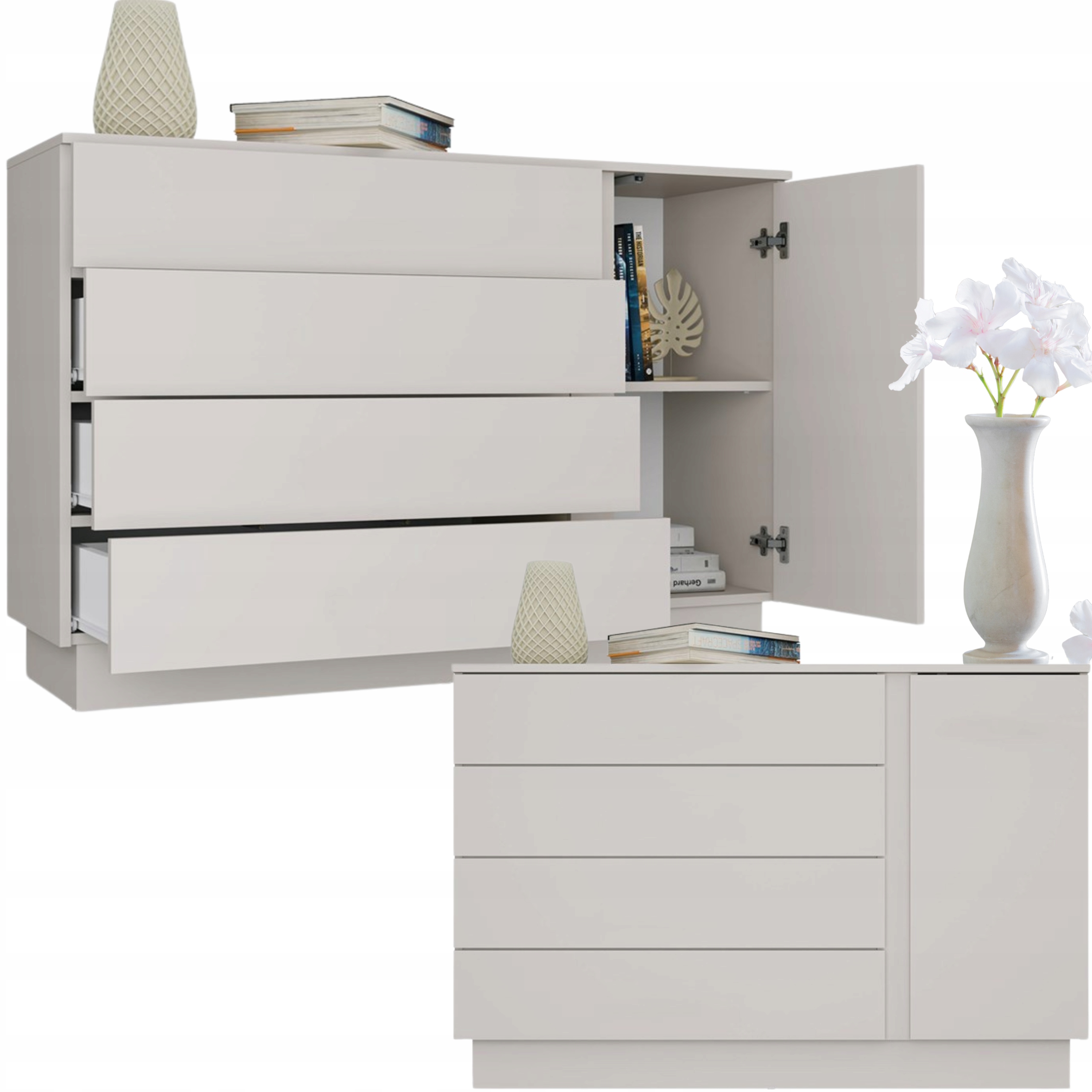Komoda Z Szufladami Kaszmir Do Salonu 4S1D Nowoczesna 125 CM