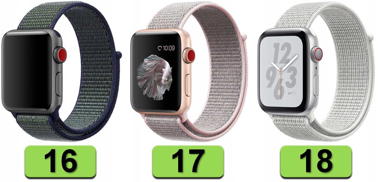 PASEK DO APPLE WATCH 1 2 3 4 5 6 7 8 9 SE 42MM 44MM 45MM 49MM| DUŻO KOLORÓW Obwód nadgarstka 150-250 mm