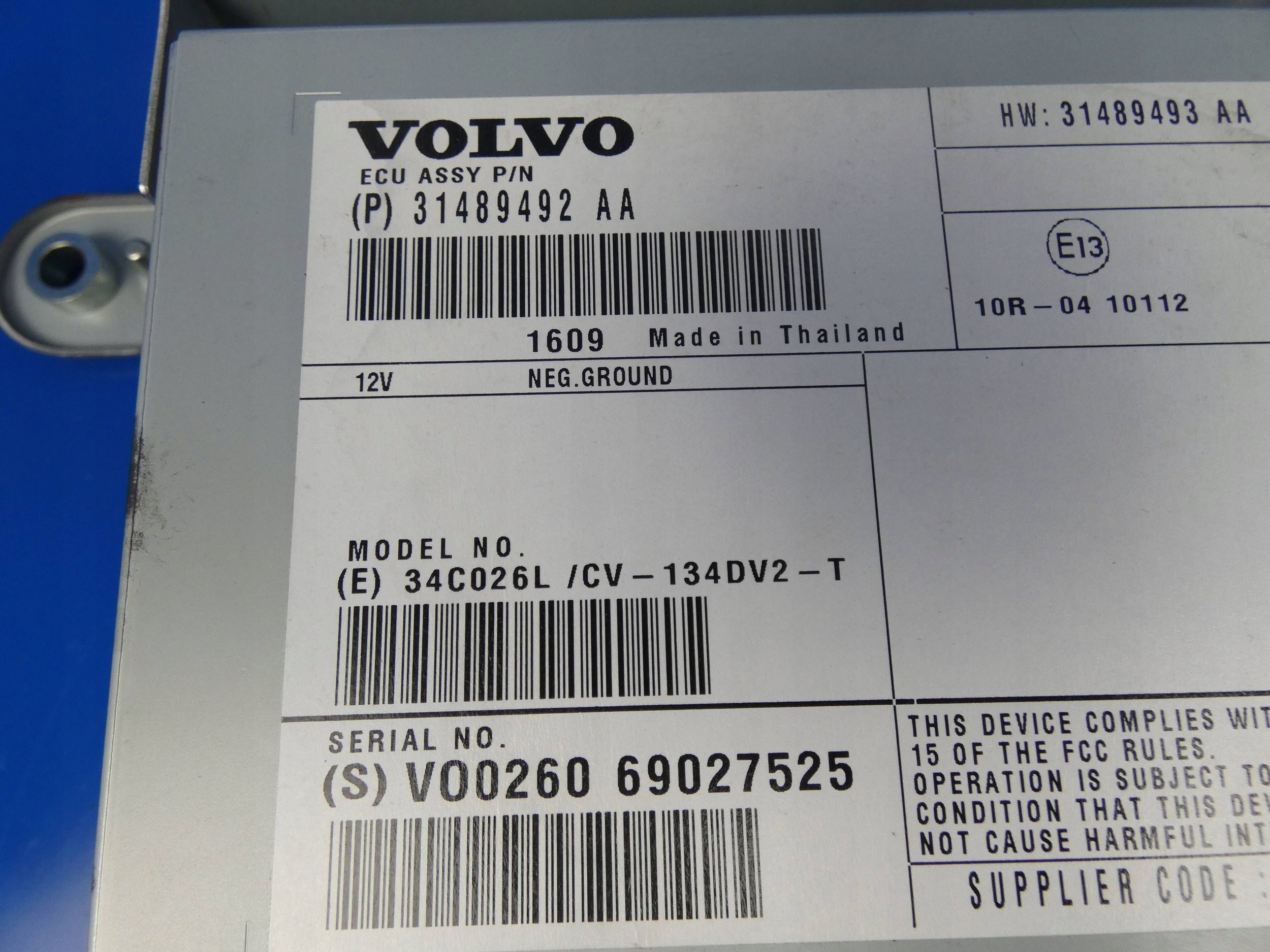 VOLVO S60 II V60 e XC60 S80 amplificatore AUDIO