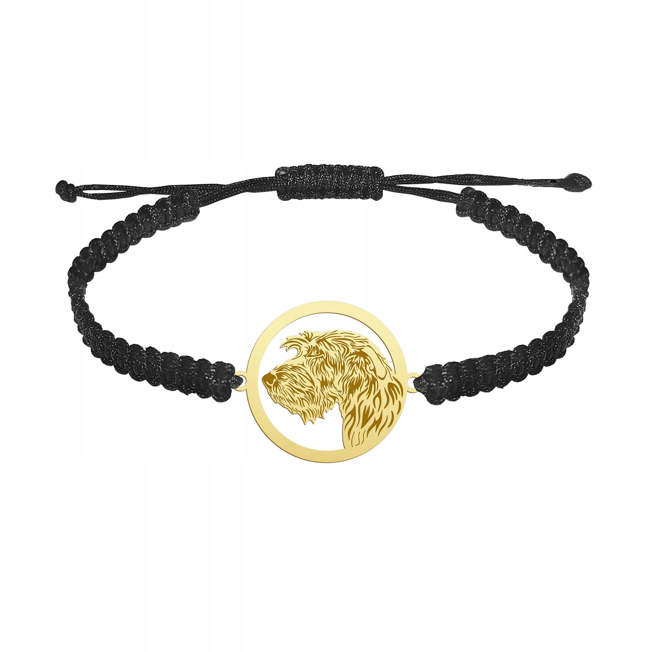 Zlatý náramek z irského vlkodlaka Stříbro 925 Makramé Gravírování Bonus