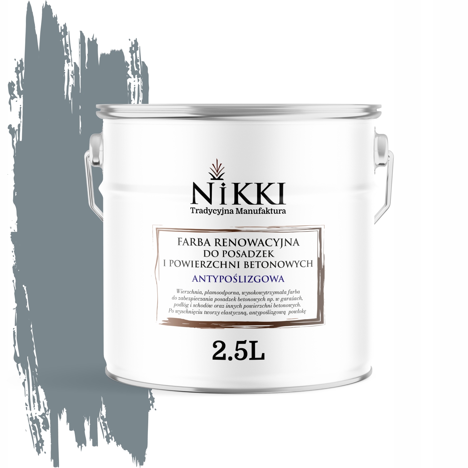 Renovačná Farba Na Podlahy Protišmyková Veverička Sivá Ral 7000 2,5L