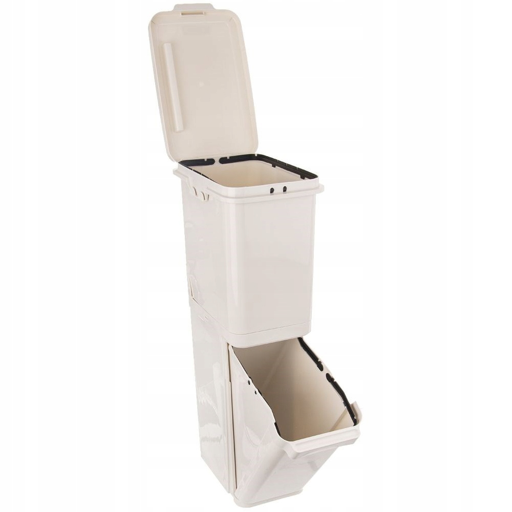 Levně Koš na tříděný odpad plastový dvojitý patrový 2 x 17,5 l