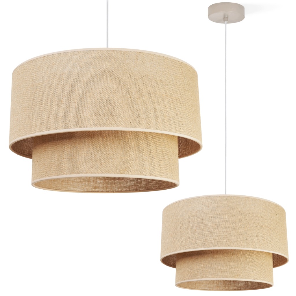 Závesná Stropná Lampa S Lampou Na Umývanie A Tienidlom Juta Boho Japandi Do Jedálne